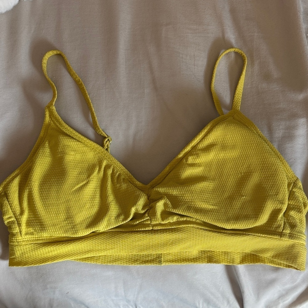 Shade & Shore Yellow Bikini Top / J32